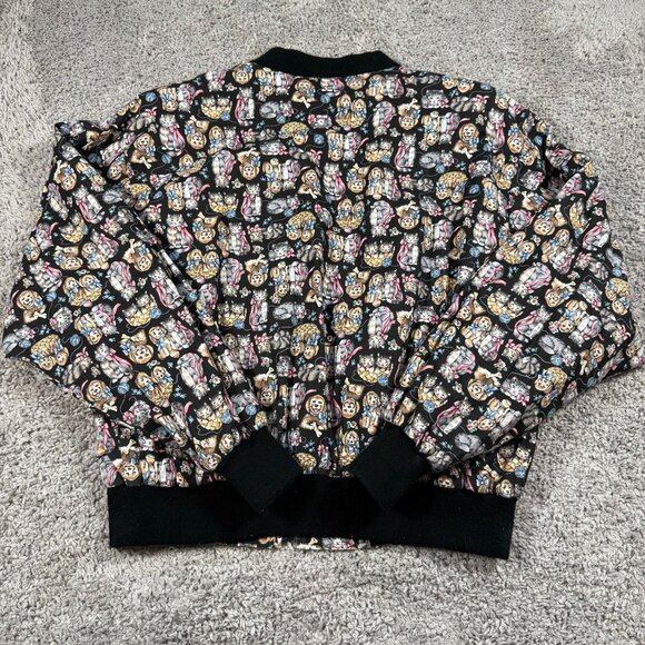 Infinity Chic Cats And Dogs Vintage 80s Bomber Jacket Womens One Size USA - Picture 8 of 8